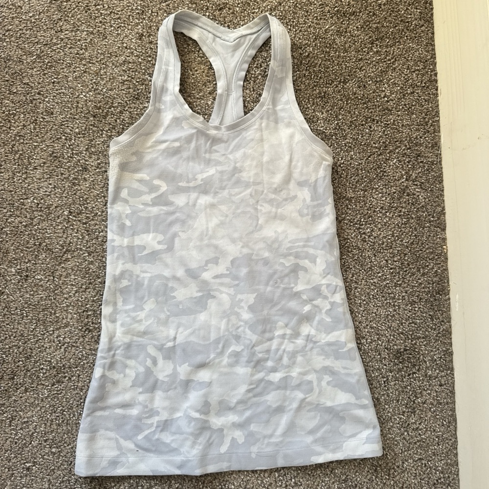 Lululemon Athletica Gray Camouflage Tank Top